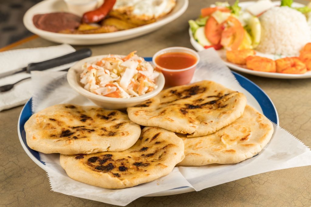 dish pupusas and other mexican food