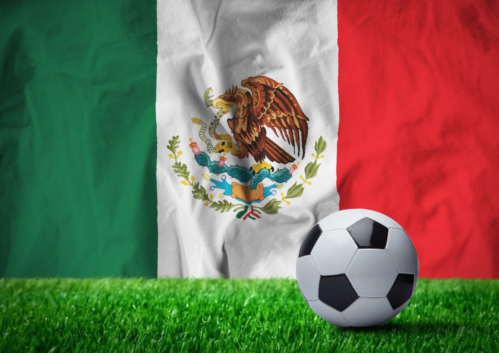 football with mexico flag