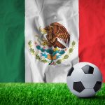 football with mexico flag on premier league