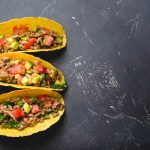 Mexican restaurant tacos with meat