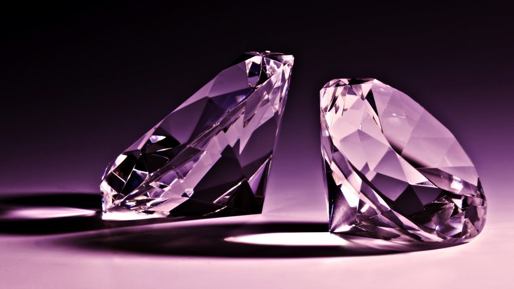 two purple diamonds