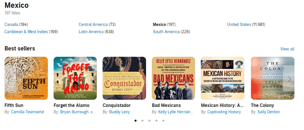 5 bestsellers Mexico audiobooks Americas Audible.com