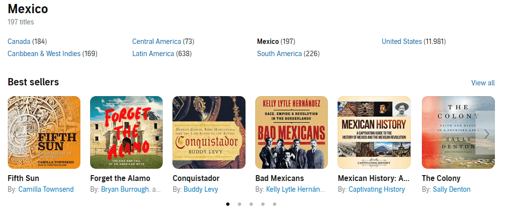 5 bestsellers Mexico audiobooks Americas Audible.com