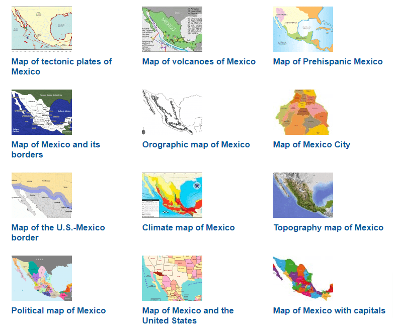 various Maps of Mexico