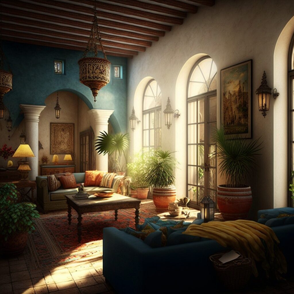 interior design ideas light mexican living room