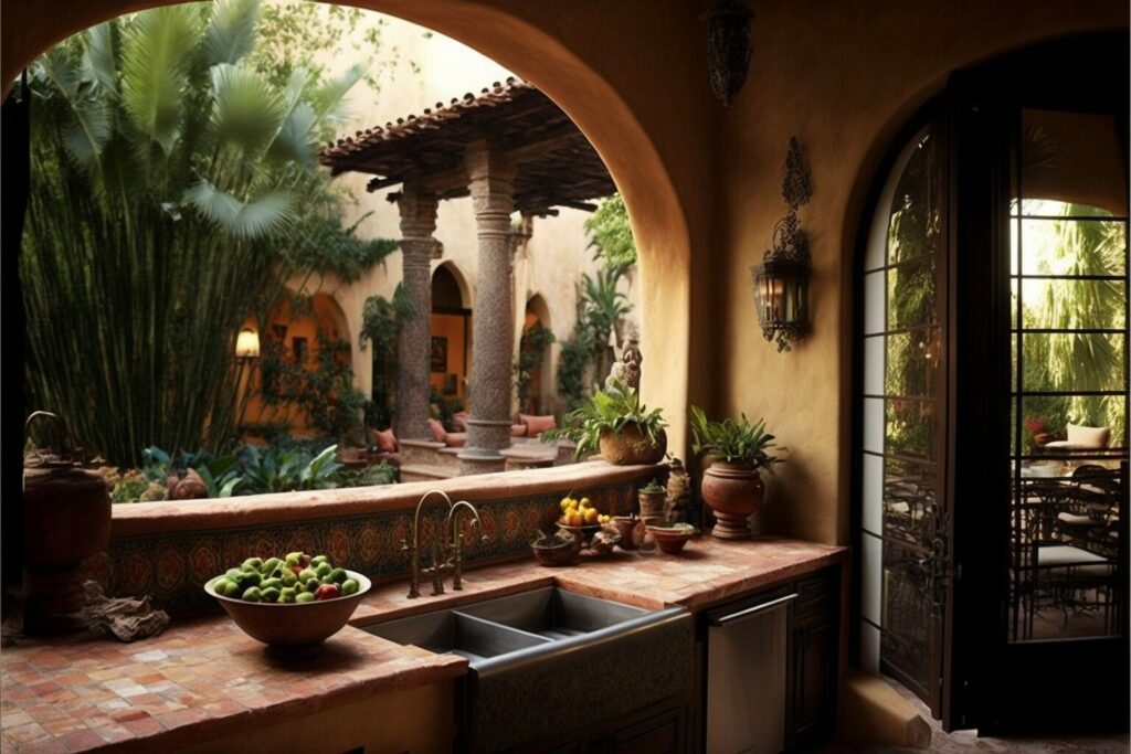 light_interior_design of mexican outdoor patio living