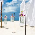 white tent at mexico wedding by sea