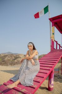mexican girl in sun dress