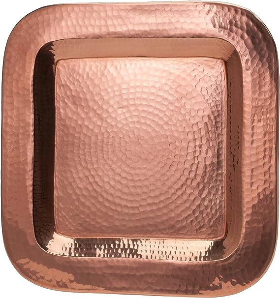 Sertodo-Copper-Thessaly-Square-Platter-Hand-Hammered-100-Pure-Copper-14-inch-square