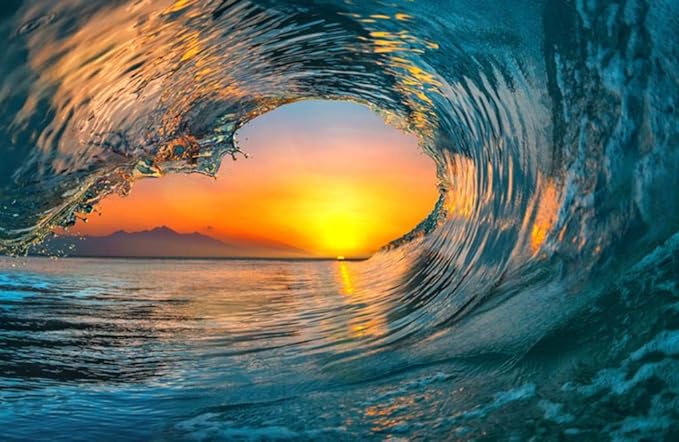Surfing-Poster-Sunset-Ocean-Waves-Surf-Travel-Beach-Beachy-Tropical-Paradise