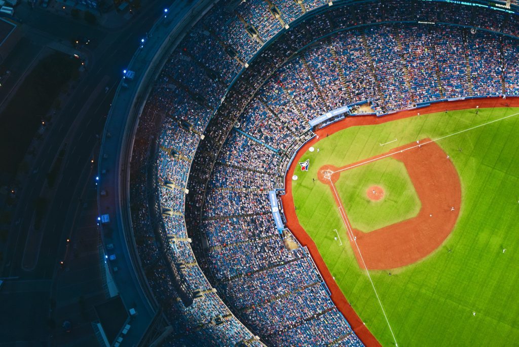 aerial-view-of-baseball-game-stadium