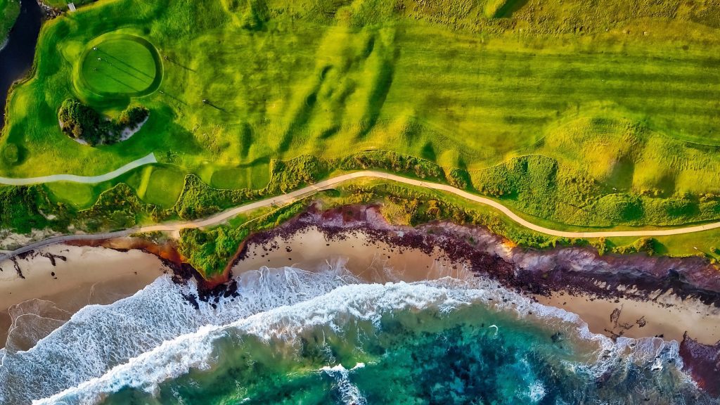 aerial-view-of-golf-course-on-coast-line