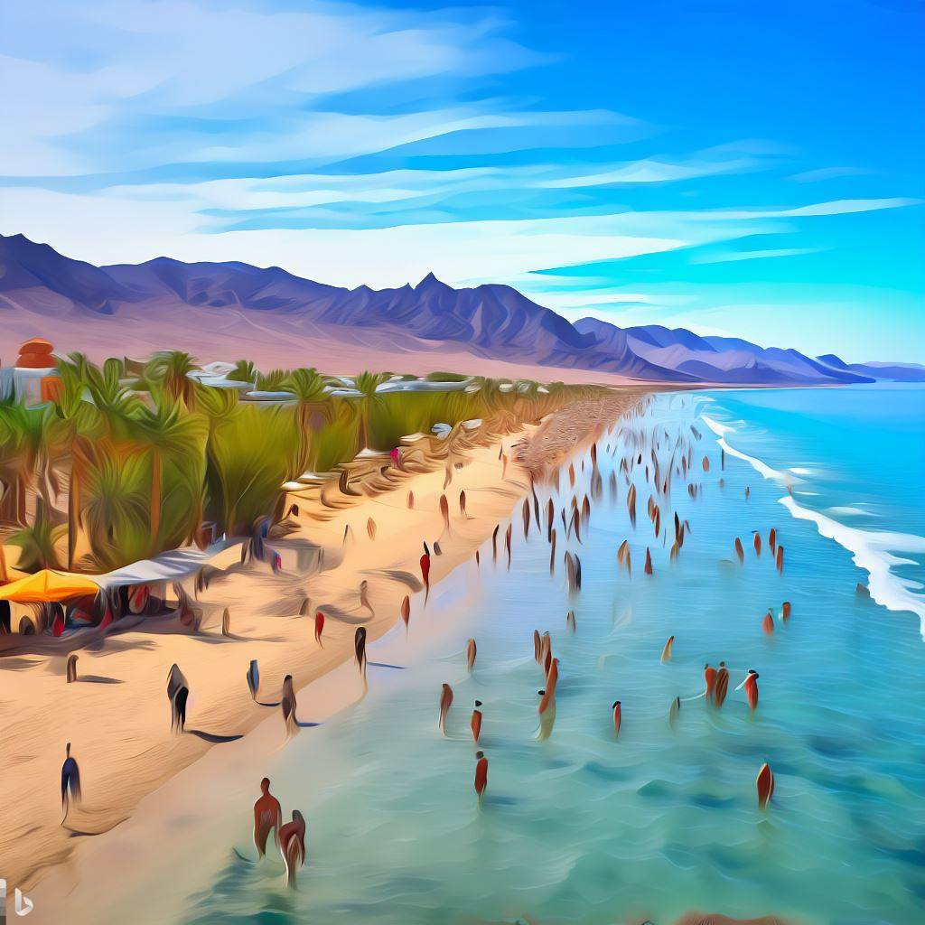 artist painting of Los Barriles Baja California Sur