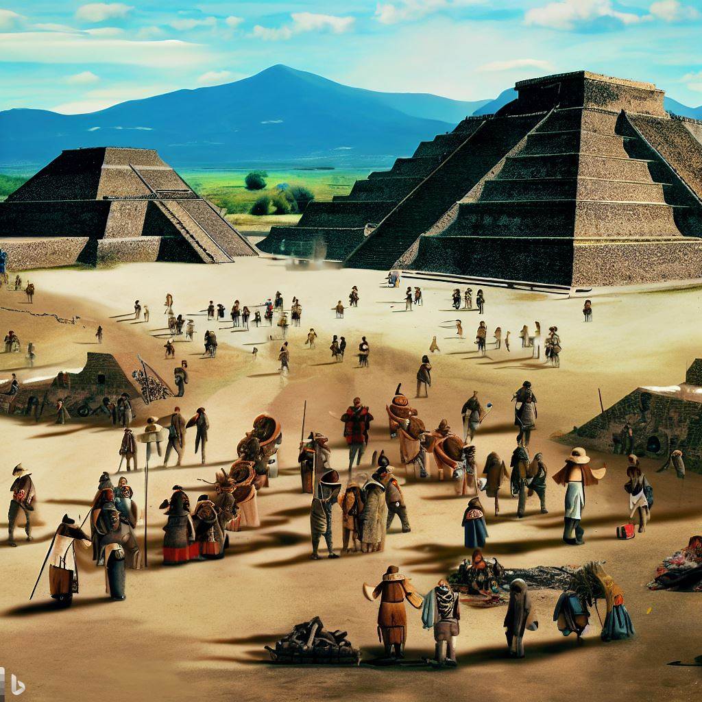 artist-rendering-of-Teotihuacan-Pyramids-many-centuries-ago
