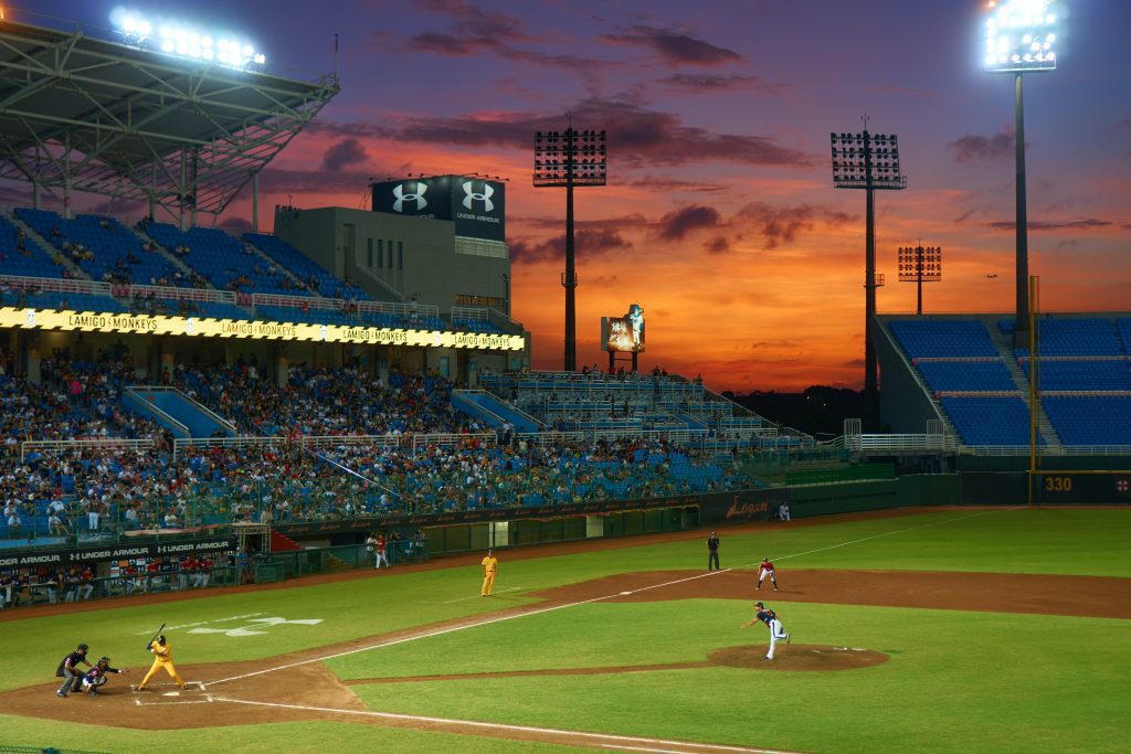 baseball-game-at-stadium-sunset