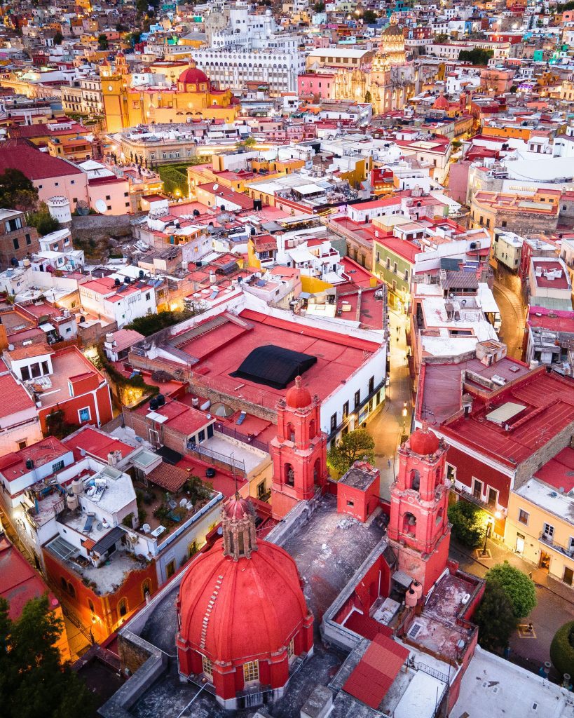 city skyline Guanajuato Mexico