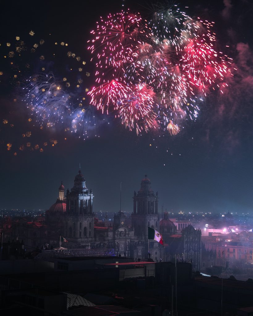 fireworks over mexico city