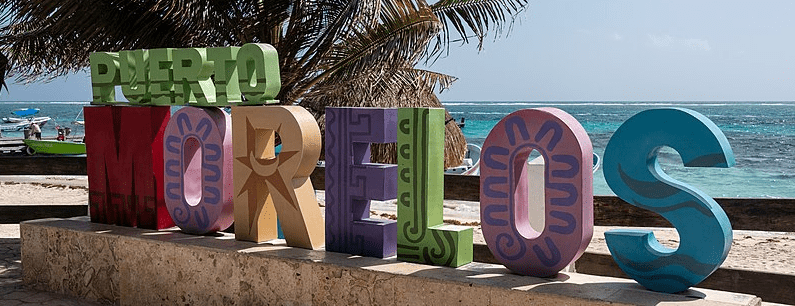 puerto morelos mexico sign