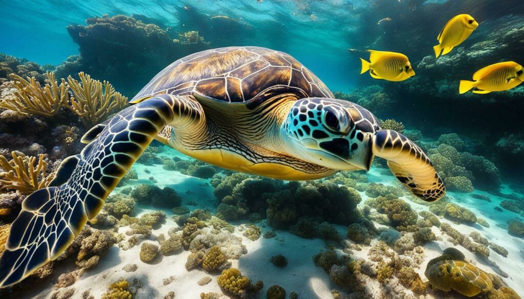 snorkeling with sea turtles