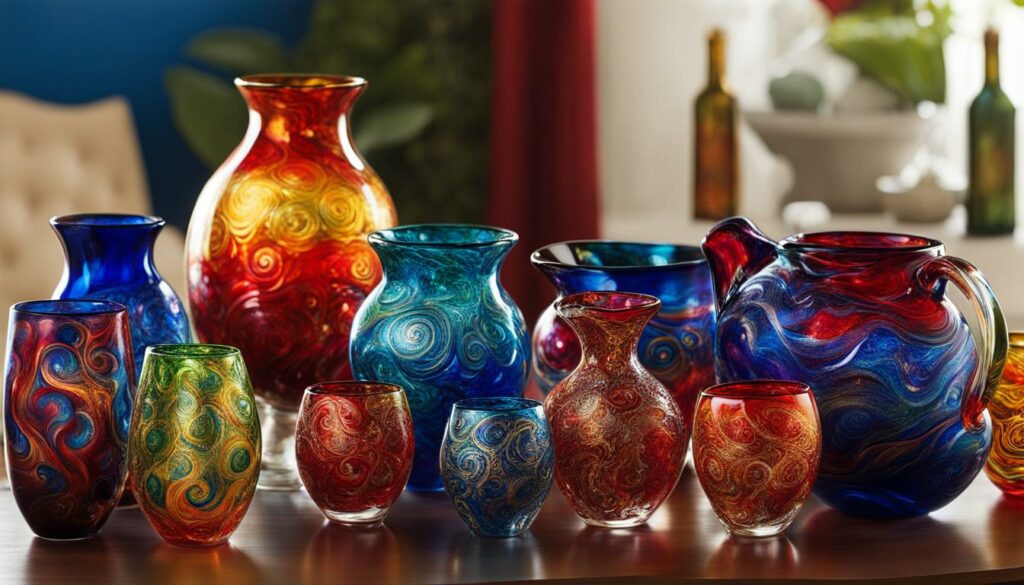 mexican handblown glassware